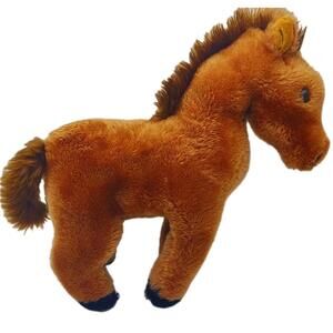 R Dakin Horse Plush 11" Brown Western Cowboy Pony Collectible 1975 Vintage